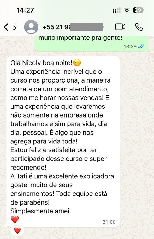 Print de depoimento 4